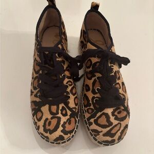 Sam Elderman calf hair leopard Espadrilles